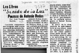 "Sonido de la luz" poemas de Antonio Rodas  [artículo] José Vargas Badilla.
