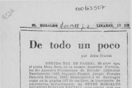 De todo un poco  [artículo] John Cristal.