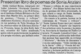Presentan libro de poemas de Sonia Anziani Presentan libro de poemas de Sonia Anziani