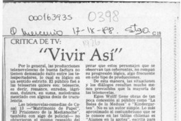 "Vivir así"  [artículo] A. J. S. V.