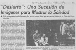 "Desierto", una sucesión de imágenes para mostrar la soledad
