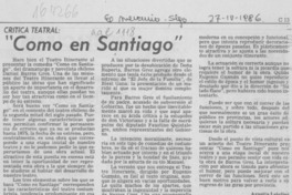 "Como en Santiago" "Como en Santiago"