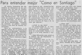 Para entender mejor "Como en Santiago" Para entender mejor "Como en Santiago"