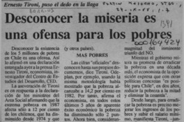 Desconocer la miseria es una ofensa para los pobres  [artículo].