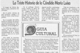 La triste historia de la cándida María Luisa