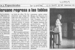 La Meruane regresa a las tablas  [artículo]