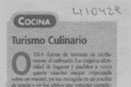 Turismo culinario  [artículo] C. G. H.