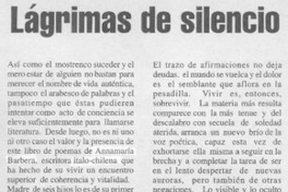 Lágrimas de silencio  [artículo] Juan Antonio Massone