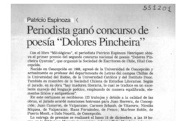 Periodista ganó concurso de poesía "Dolores Pincheira"  [artículo]