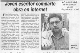 Joven escritor comparte obra en internet Joven escritor comparte obra en internet