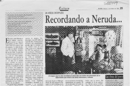Recordando a Neruda  [artículo] M. F. V.