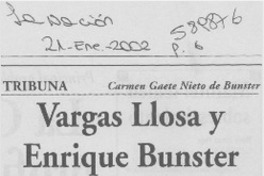 Vargas Llosa y Enrique Bunster Vargas Llosa y Enrique Bunster