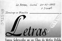 Versos subrayados en un libro de Matías Rafide  [artículo] Gustavo Donoso