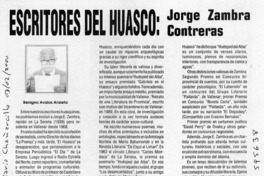 Escritores del Huasco, Jorge Zambra Contreras Escritores del Huasco, Jorge Zambra Contreras