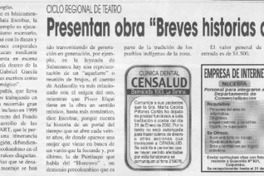 Presentan obra "Breves historias de serranías"  [artículo]