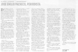 José Emilio Pacheco, periodista José Emilio Pacheco, periodista