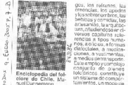 Enciclopedia del folclore de Chile Enciclopedia del folclore de Chile