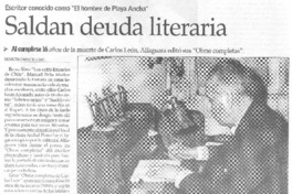 Saldan deuda literaria