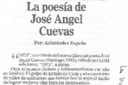 La poesía de José Ángel Cuevas La poesía de José Ángel Cuevas