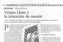 Vargas Llosa y la tentación de mentir