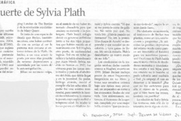 La muerte de Sylvia Plath La muerte de Sylvia Plath