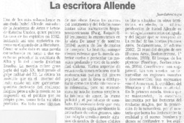 La escritora Allende La escritora Allende