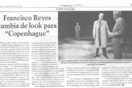 Francisco Reyes cambia de look para "Copenhague" Francisco Reyes cambia de look para "Copenhague"