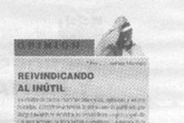 Reivindicando lo inútil