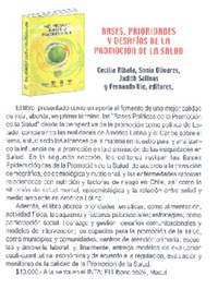 Bases, prioridades y desafíos de la promoción de la salud