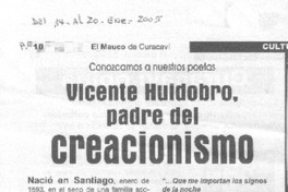 Vicente Huidobro padre del creacionismo Vicente Huidobro padre del creacionismo