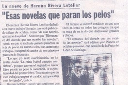 "Esas novelas que paran los pelos" "Esas novelas que paran los pelos"