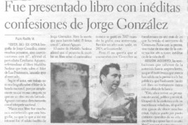 Fue prensentado libro con inéditas confesiones de Jorge González. Fue prensentado libro con inéditas confesiones de Jorge González.