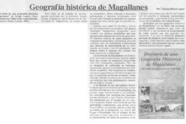 Geografía histórica de Magallanes. Geografía histórica de Magallanes.