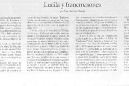 Lucila y francmasones. Lucila y francmasones.
