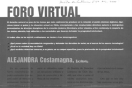 Alejandra Costamagna, escritora  [artículo]