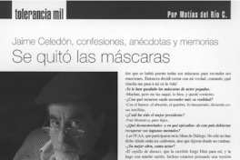 Se quitó las máscaras  [artículo] Matías del Río C.