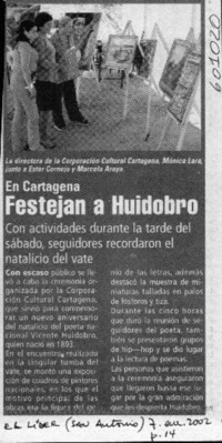 Festejan a Huidobro