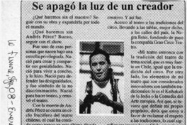Se apagó la luz de un creador  [artículo]