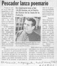 Pescador lanza poemario