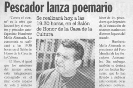 Pescador lanza poemario