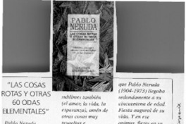 "Las cosas rotas y otras 60 odas elementales"  [artículo] Elizabeth Subercaseaux