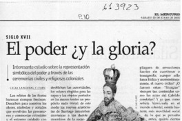 El poder ¿y la gloria?  [artículo] Celia Langdeau Cussen