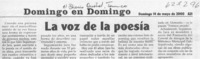 La voz de la poesía  [artículo]