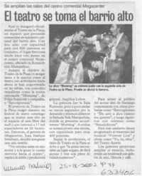 El teatro se toma el barrio alto  [artículo] Marietta Santí