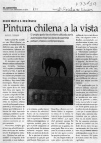 Pintura chilena a la vista  [artículo] Manuel Corrada