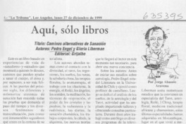 Caminos alternativos de sanación  [artículo] Jorge Abasolo Aravena