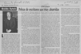 Peleas de escritores son muy aburridas