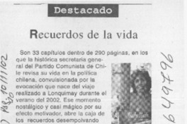 Recuerdos de la vida Recuerdos de la vida