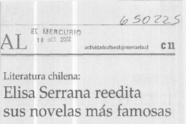 Elisa Serrana reedita sus novelas más famosas  [artículo]