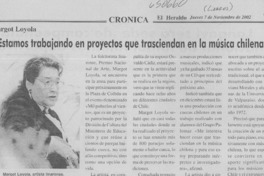 "Estamos trabajando en proyectos que trasciendan en la música chilena"  [artículo]